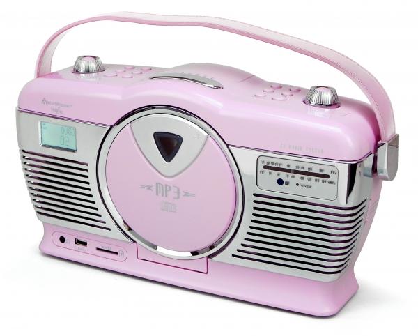 soundmaster UKW Retro-Kofferradio mit Vertikal-CD-Spieler