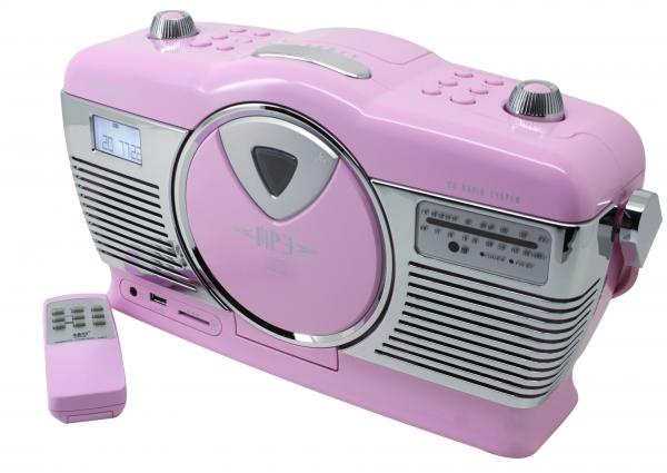 soundmaster UKW Retro-Kofferradio mit Vertikal-CD-Spieler