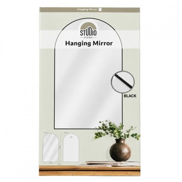 Studio Home wandspiegel zwart 32 x 56 cm