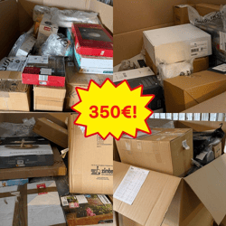 350 € per pallet; mixed pallets containing 60–70 items, Categories A/B/C, uninspected customer returns from German marketplaces