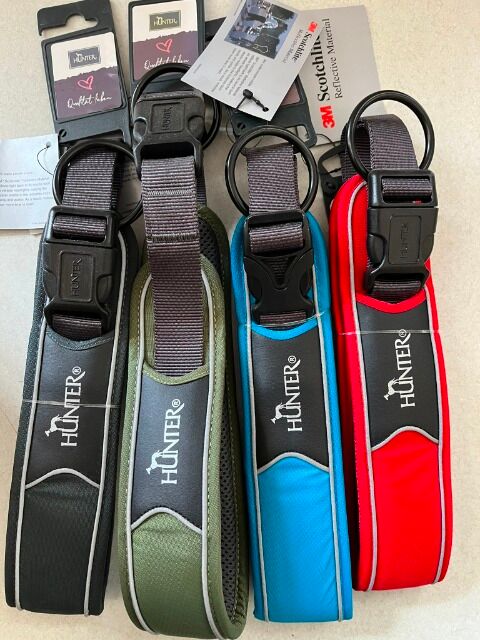 43 x HUNTER Divo Hundehalsband M + L | Premium Halsbänder | verschiedene Farben | NEU