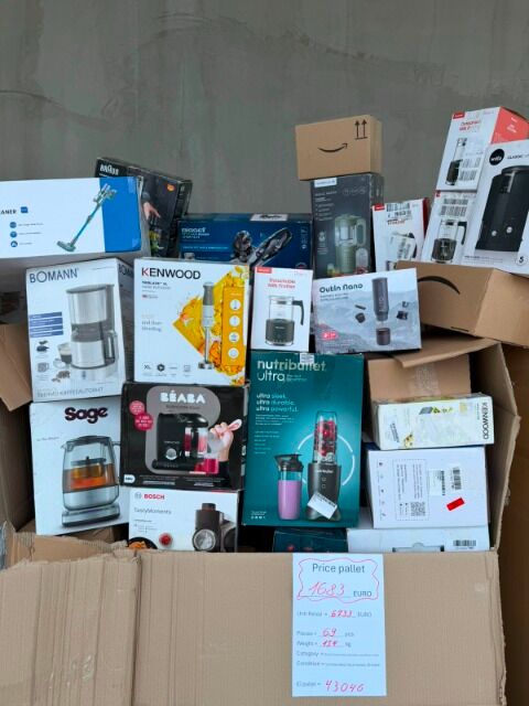 B2B Appliance Pallet | а large number of kitchen items and electronics | 69 items