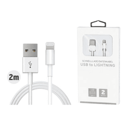 Ladekabel, USB to Lightning, 2 Meter