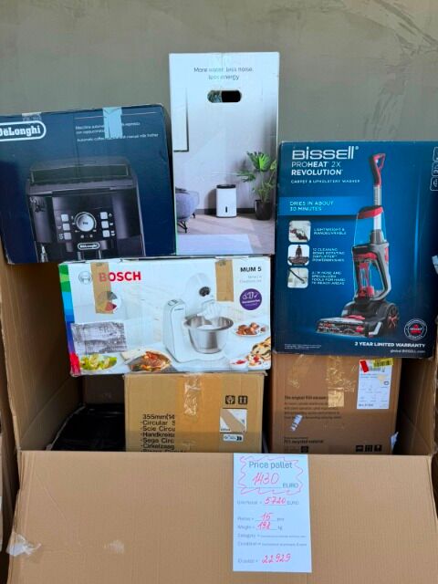 Mixed Electrical Appliances Pallet | Coffee Machines, Floor Care amp; Kitchen Equipment | Grade B | Up to 85% Below Retail Price