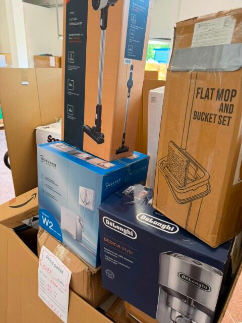 Reliable electronic pallet for resale - 75–85% below retail price - kitchen appliances, floor cleaning devices, and hot beverage makers