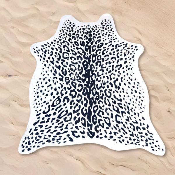 Badetuch Leopard schwarz/weiß 150 cm