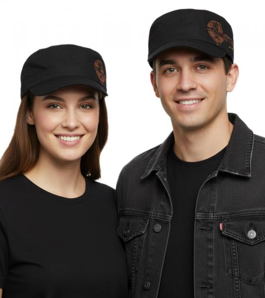 Evanescence Unisex Baumwoll-Cap im millit&auml;rischen Schnitt mit leicht gebogenen Schnitt Schwarz