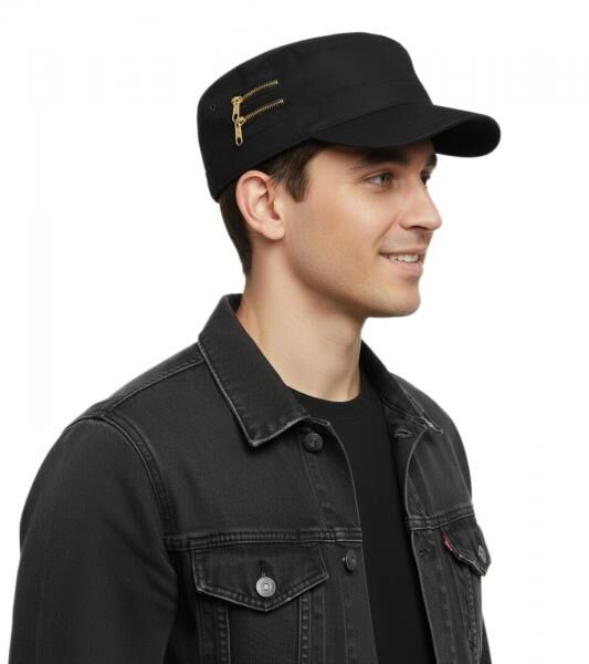 Evanescence Unisex Baumwoll-Cap im millit&auml;rischen Schnitt mit leicht gebogenen Schnitt Schwarz