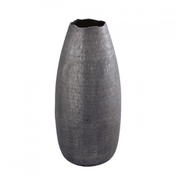 PTMD-Vase „Semin“, rustikal, silberfarben, 53 cm