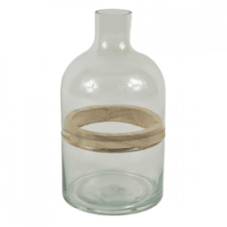 Vase Glas transparent 22 cm 3 Stück