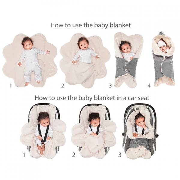 Wallaboo Babydecke Nore grün 85 cm