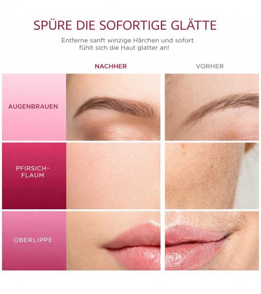 3er Pack bondiblades Damen Derma Razor Dermaplaning-Rasierer zur entfernung von Flaumhaaren Gesichtsrasierer Rosa
