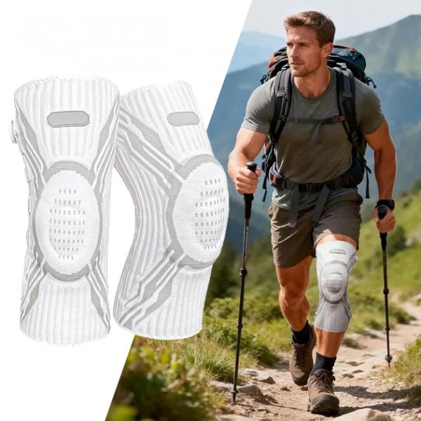 Athlexa Kompressions-Kniebandagen mit verstellbarem Drehknopf, 2er-Pack, Großhandel, Stützbandage, Größe L