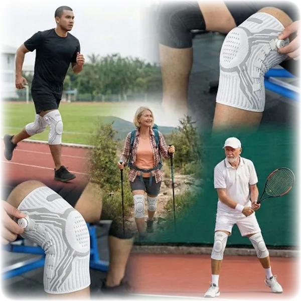 Athlexa Kompressions-Kniebandagen mit verstellbarem Drehknopf, 2er-Pack, Großhandel, Stützbandage, Größe L