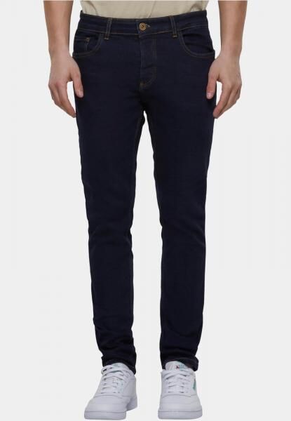 bequeme 2Y Premium Herren Jeans Skinny Fit Stretch Rei&szlig;verschluss mit Baumwolle Blau