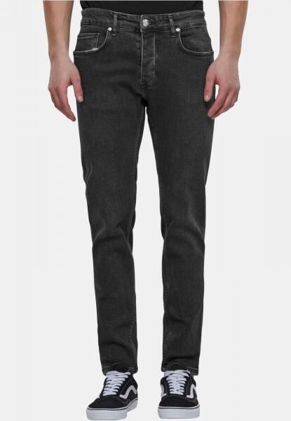 bequeme 2Y Premium Herren Jeans Stretch Rei&szlig;verschluss Taschen mit Baumwolle Schwarz