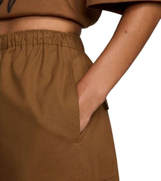 bequeme NIKE Dance Cargo Damen Jogginghose bequeme Sport-Hose mit aufgesetzten Cargo-Taschen Baumwoll-Hose FV7520-281 Braun