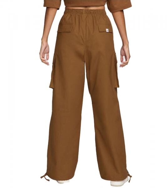 bequeme NIKE Dance Cargo Damen Jogginghose bequeme Sport-Hose mit aufgesetzten Cargo-Taschen Baumwoll-Hose FV7520-281 Braun