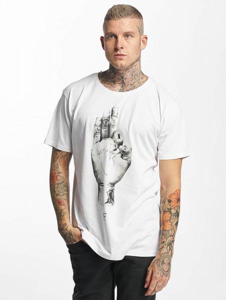 bequemes Famous Stars and Straps Herren T-Shirt Mirror-Look 160 g/m&sup2; mit Baumwolle Wei&szlig;