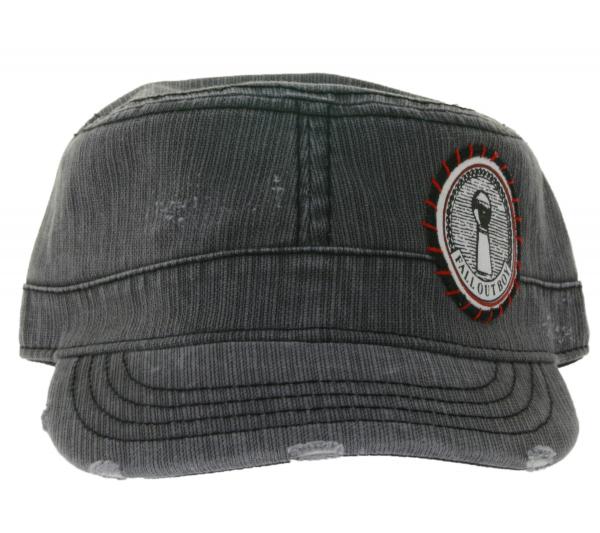 "FALL OUT BOY" Unisex Cap Baumwoll-Cap im millit&auml;rischen Schnitt mit leicht gebogenen Schnitt Grau/Rosa