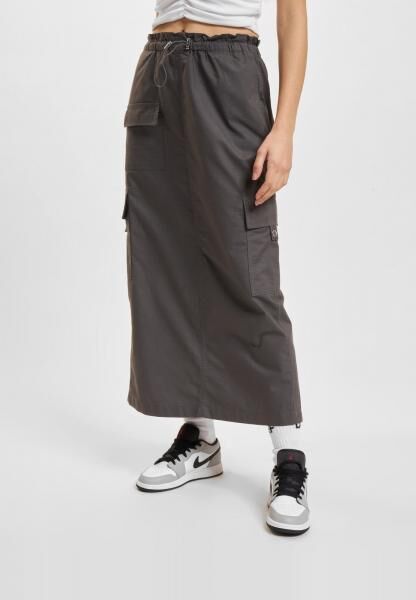 feminines Only Damen Kleid Taschen mit Baumwolle Grau