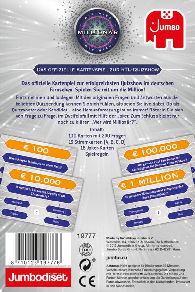 Jumbo Spiele 19777 - Wer wird Million&auml;r? Kartenspiel