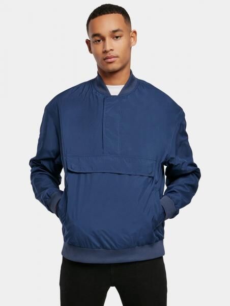 l&auml;ssiger Urban Classics Herren Pullover Rei&szlig;verschluss Taschen 68 g/m&sup2; Navy