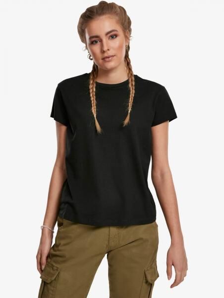 l&auml;ssiges URBAN CLASSICS Damen T-Shirt 140 g/m&sup2; mit Baumwolle Schwarz