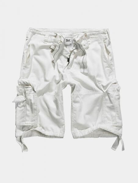 leichte Brandit Herren Shorts Kordelzug Rei&szlig;verschluss mit Baumwolle Wei&szlig;