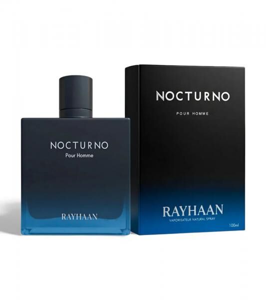 Rayhaan Nocturno Herren Eau de Parfum holzig-ambriger Duft mit Sandelholz und Amber Parf&uuml;m 100ml Schwarz