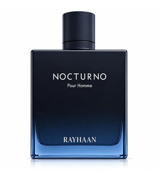 Rayhaan Nocturno Herren Eau de Parfum holzig-ambriger Duft mit Sandelholz und Amber Parf&uuml;m 100ml Schwarz