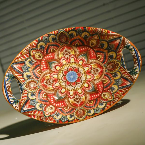 Restposten: 1000 Stück Boho-Keramikschalen, oval mit zwei Henkeln, 9 Zoll, Sonderverkauf im Großhandel