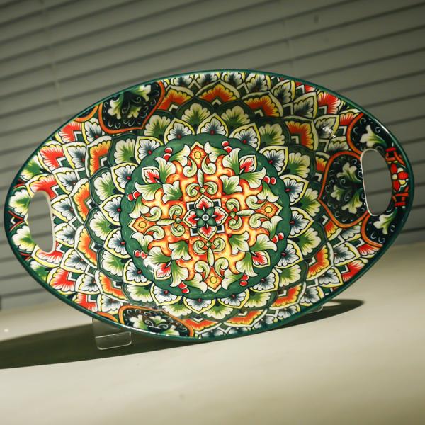 Restposten: 1000 Stück Boho-Keramikschalen, oval mit zwei Henkeln, 9 Zoll, Sonderverkauf im Großhandel