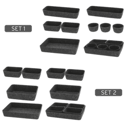 Schubladen Organizer Set Filz anthrazit 2/s