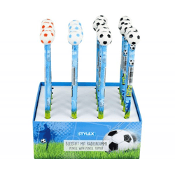 STYLEX - Bleistift mit Radiergummi, Fußball Kollektion