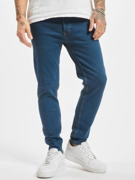 stylische 2Y Premium Herren Jeans Stretch Rei&szlig;verschluss Skinny Fit mit Baumwolle Blau