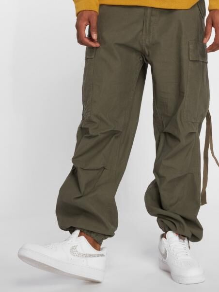 stylische Brandit Herren Jeans Rei&szlig;verschluss Taschen mit Baumwolle Khaki