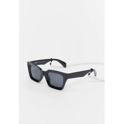 Stylish Urban Classics Men's Sunglasses with Chain Detail, Black