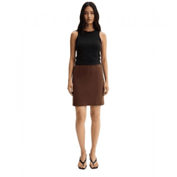 Stylish Women's Mini Skirt, Fine-Knit Slip-On Skirt, Plus Sizes 966465 Brown