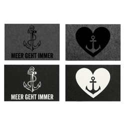 Maritime felt placemat 4/s approx. 45x30cm 
