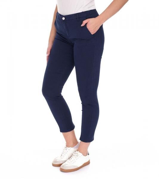 UNITED COLORS OF BENETTON Damen Stoff-Hose Baumwoll-Hose Chino-Hose 29990356 Dunkelblau