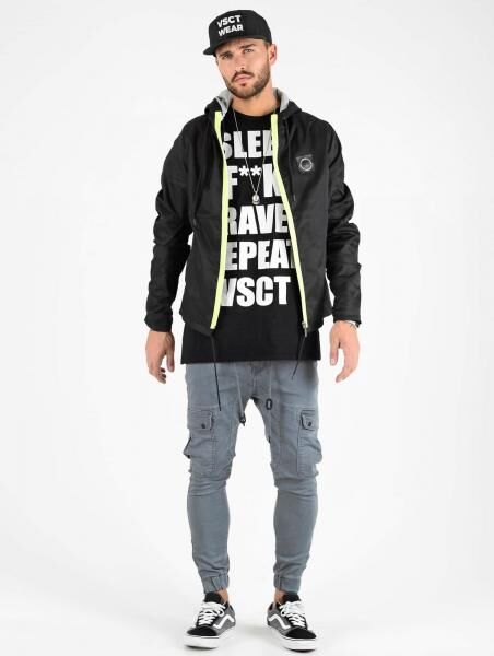 vsct Conzraast Neon Rei&szlig;verschlussjacke Schwarz