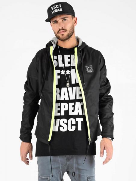 vsct Conzraast Neon Rei&szlig;verschlussjacke Schwarz