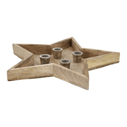 Advent candlestick, mango, star, approx. 40cmD