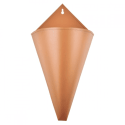 Flower pot wall pendant Punt bag metal rust brown 28 cm
