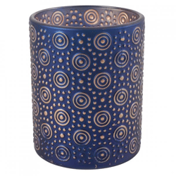 Countryfield Teelichthalter Hailey L blau 12,5 cm