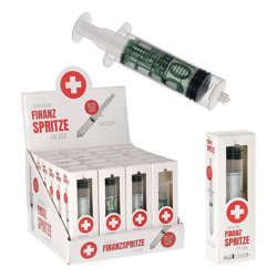 Money / cash injection, approx. 15x3cm, 24-piece display