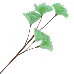 Artificial branch Feather flowers green 85 cm