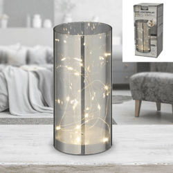LED light jar, gray, M, 9x20cm