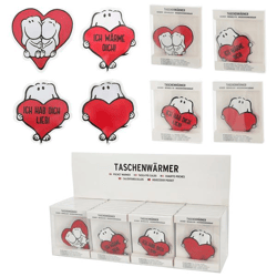 Charly pocket heating pad with heart, 4f. s.